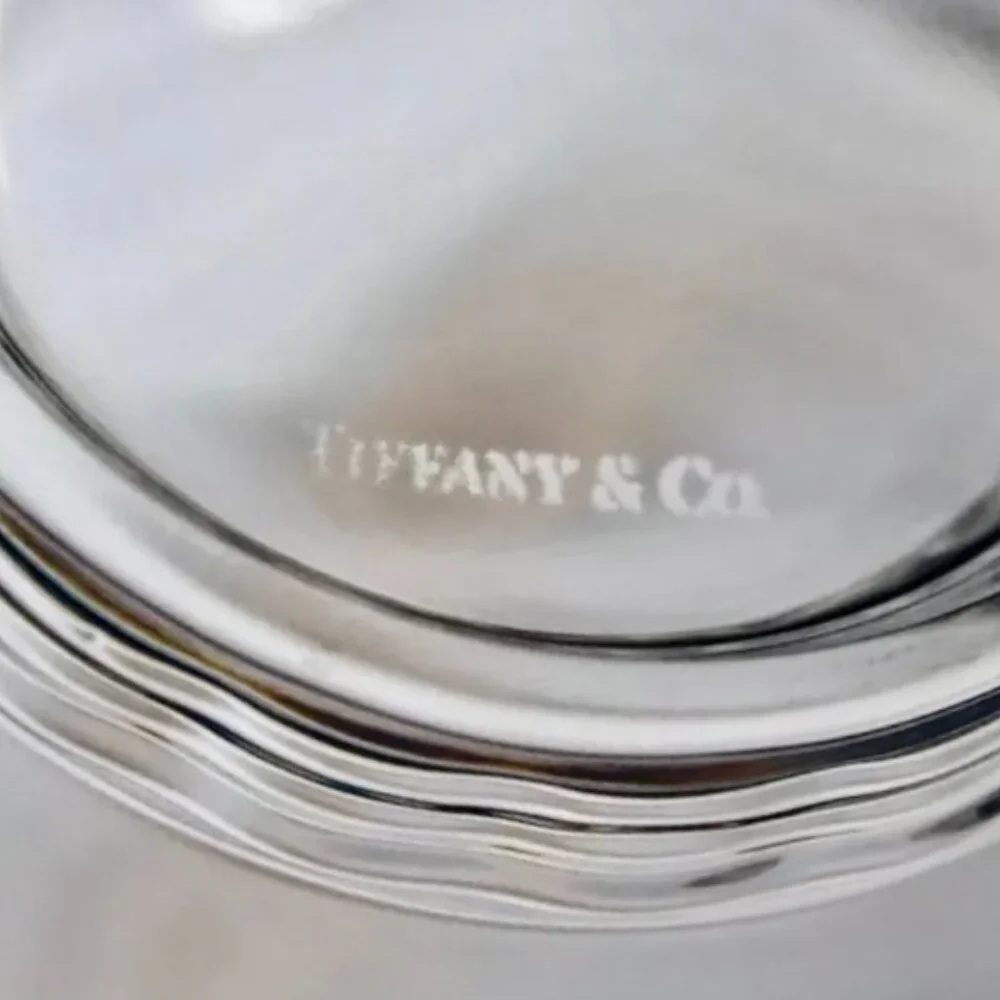 Tiffany &Co Crystal Art Glass Pedestal Bowl 